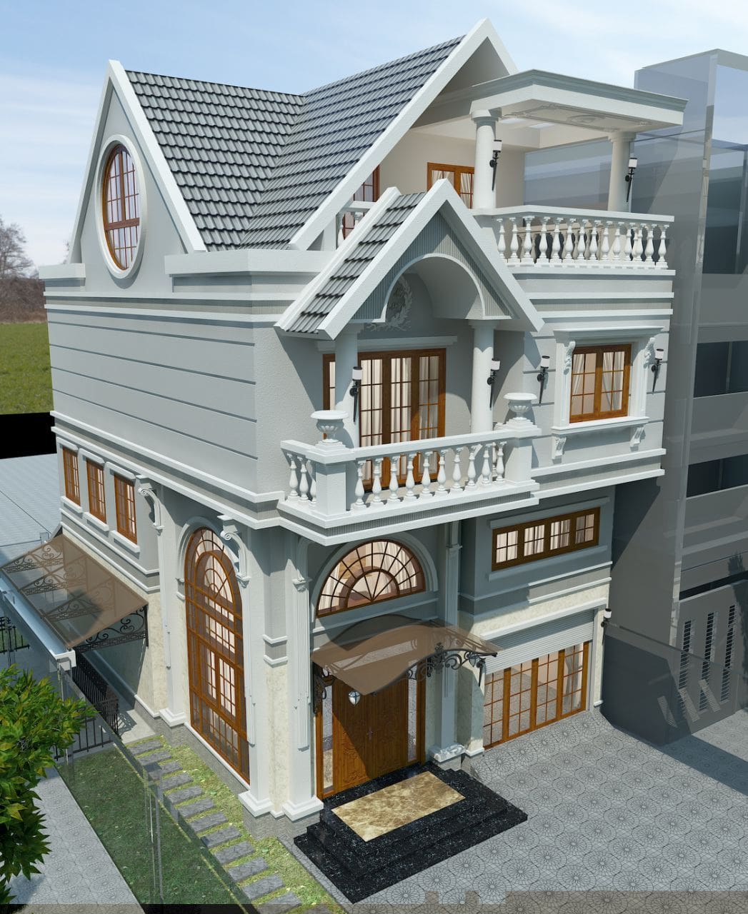 Thiết kế biệt thự phố anh Hoàng hình 2