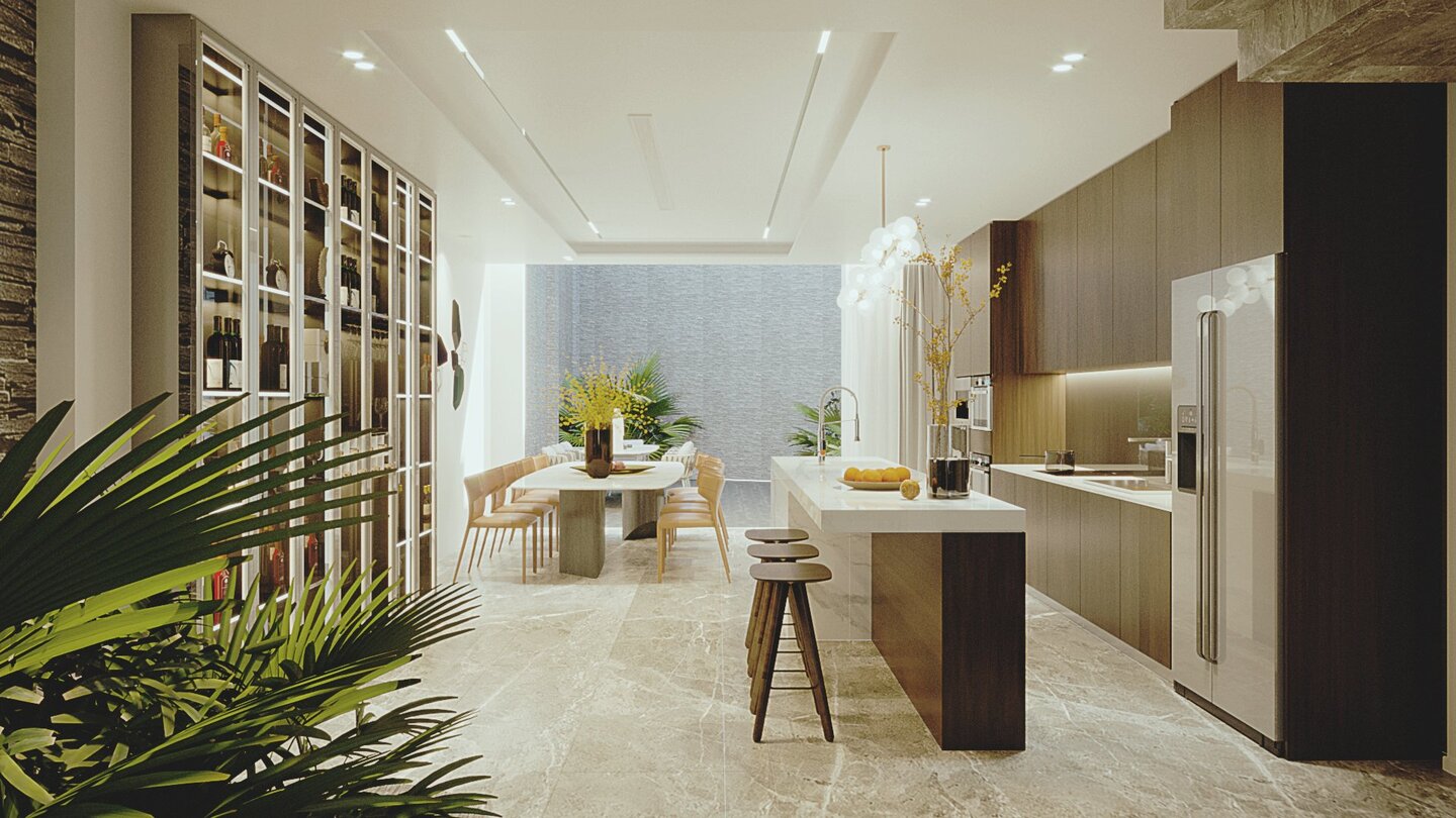 Dự án cải tạo nội thất nhà phố 180m2 1 trệt, 1 lửng và 1 lầu hình 16
