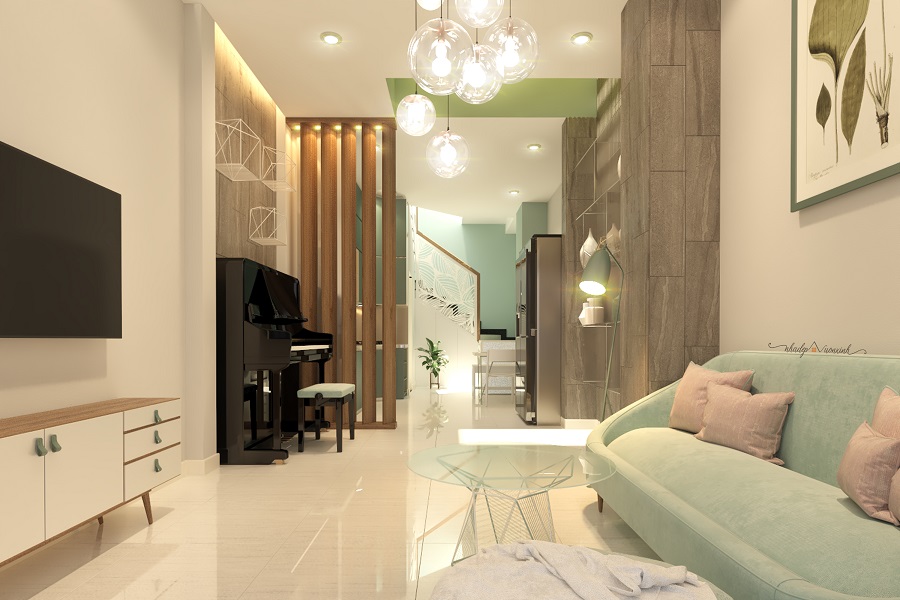 Nhà phố 1 trệt 2 lầu chị Thảo quận 4 hình 2