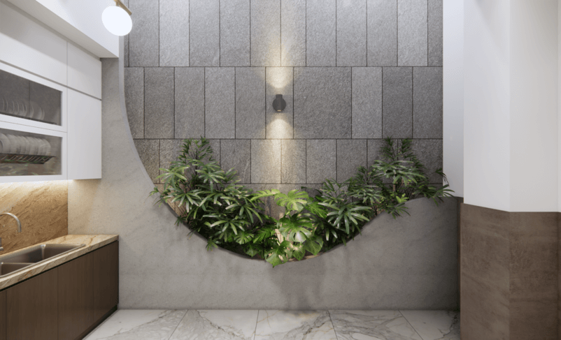 Nhà phố 3 tầng và 1 lửng diện tích 5x15m hình 7