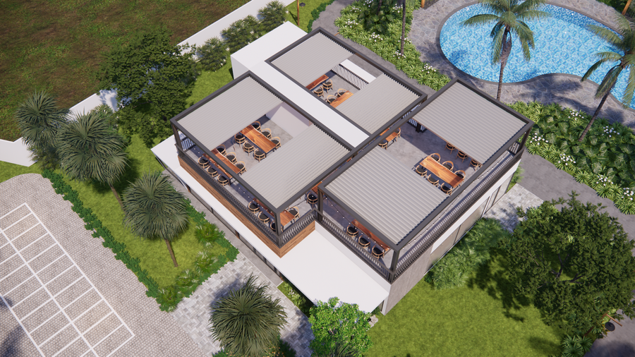 Thiết kế nội thất, cảnh quan nhà hàng homestay Xuân Lộc Đồng Nai hình 3