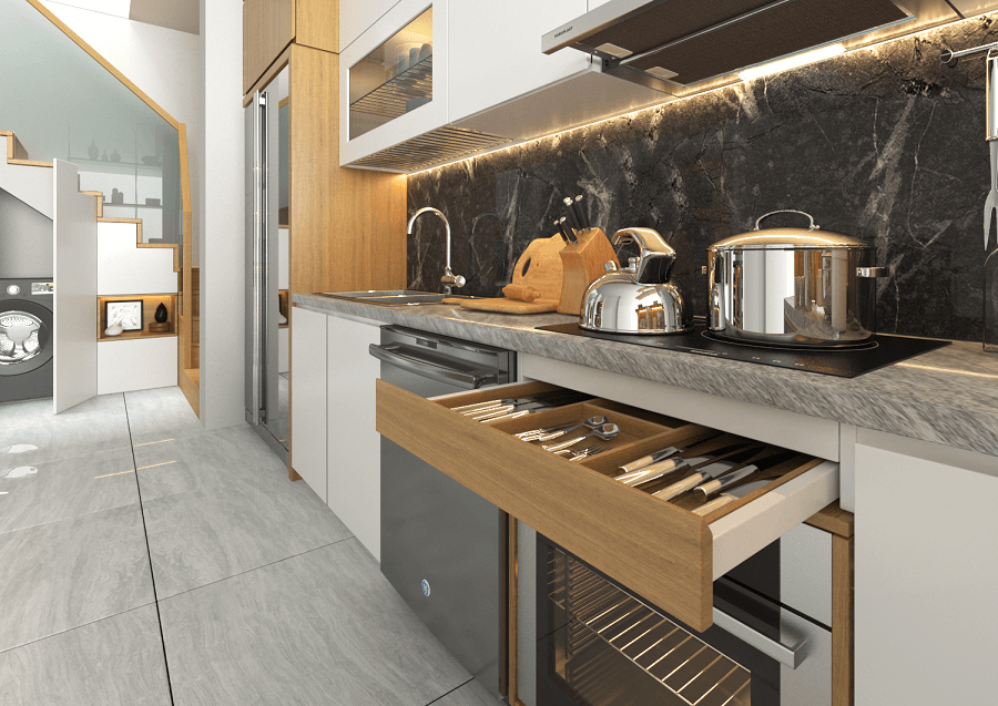 Thiết kế nhà phố Nguyễn Thành Ý hình 6