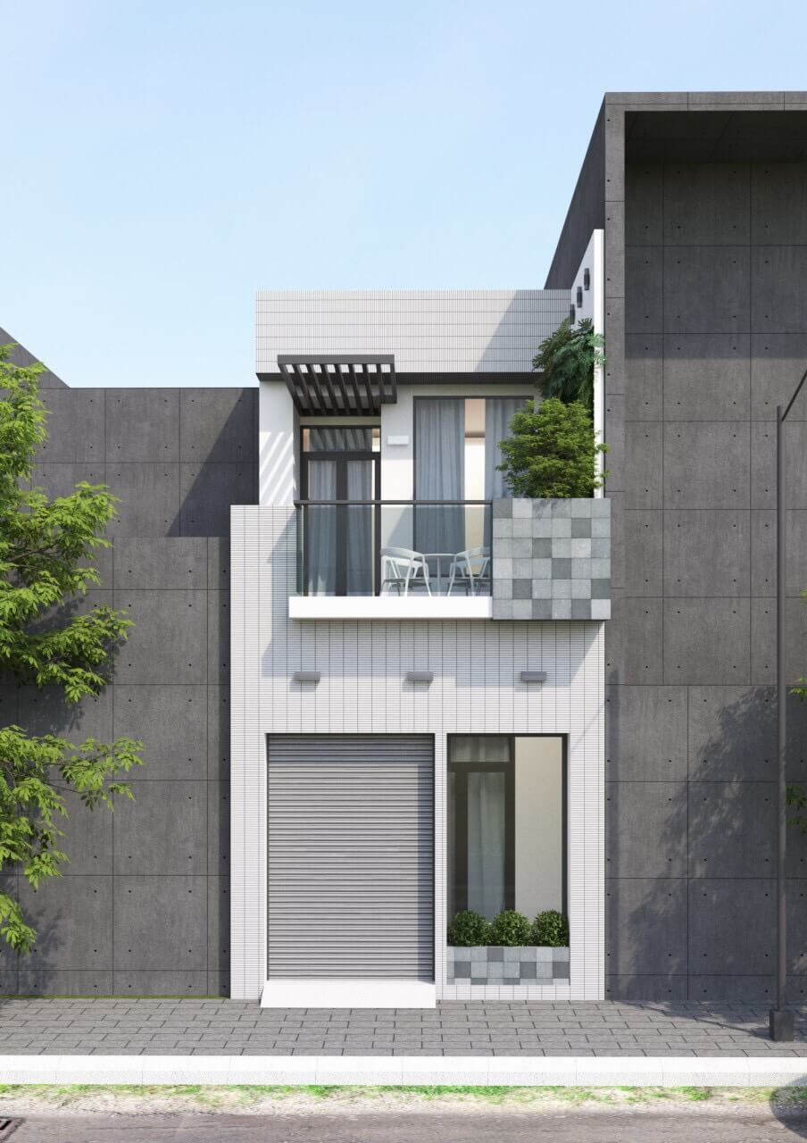 Thiết kế nhà phố Nguyễn Thành Ý hình 1