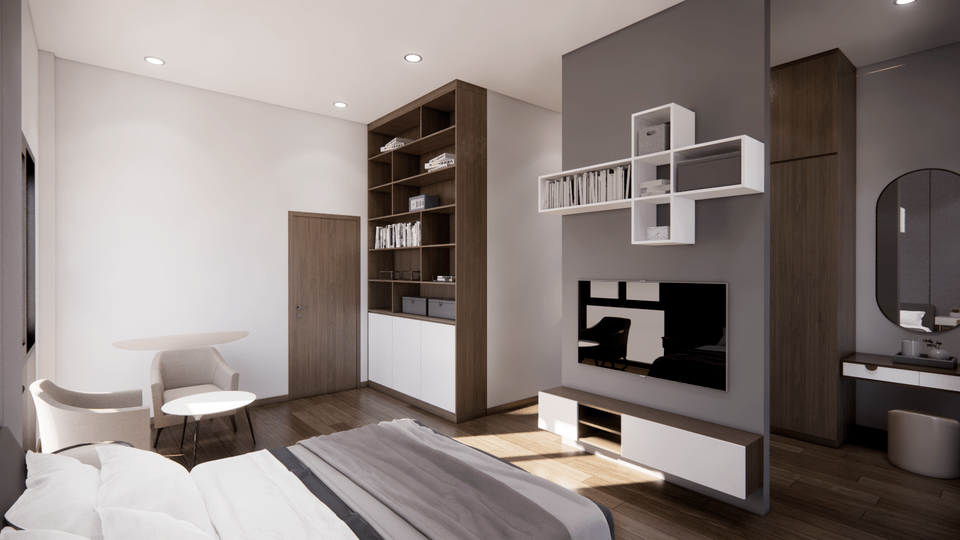 Thiết kế nhà 6x16 phong cách hiện đại hình 16