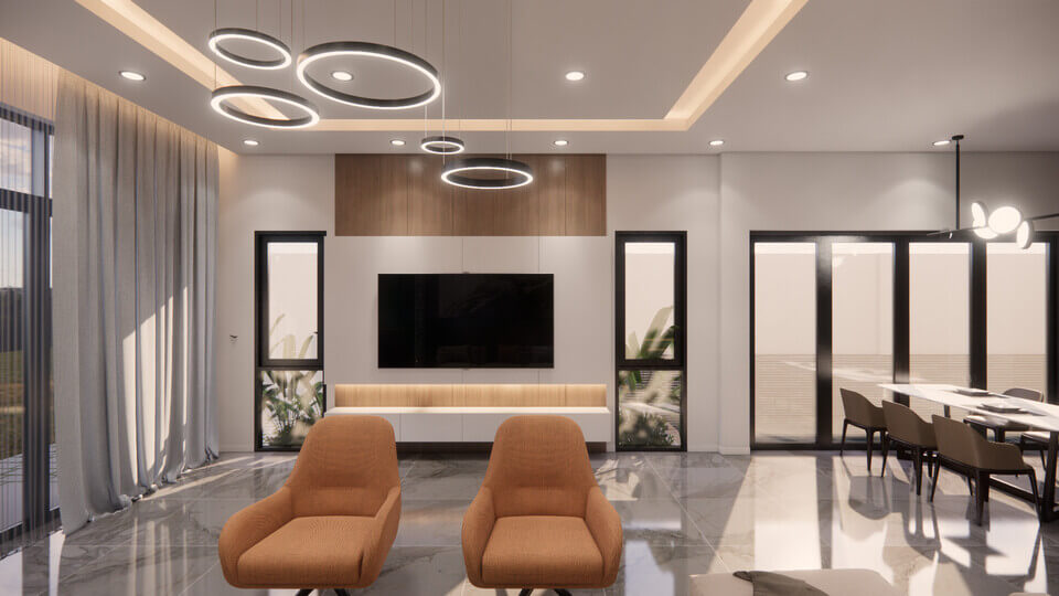 Thiết kế nhà 2 tầng 5x20m2 hình 6