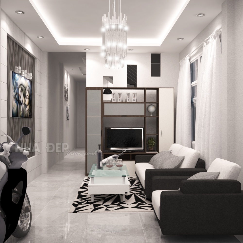 Thiết kế nhà phố 2 tầng Chị Hồng hình 5