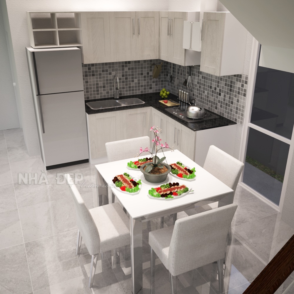 Thiết kế nhà phố 2 tầng Chị Hồng hình 9