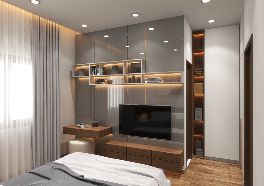 Mẫu nhà phố 1 trệt 3 lầu sân thượng hình 5