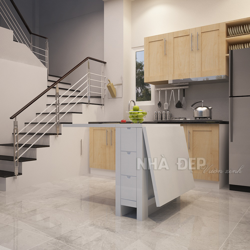 Thiết kế nhà phố 4 tầng Anh Chung hình 10