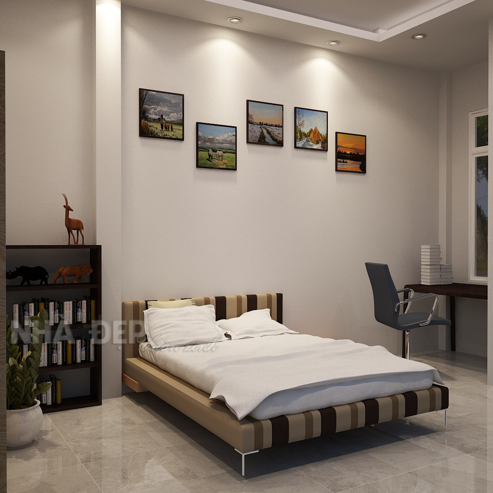 Thiết kế nhà phố 4 tầng Anh Chung hình 13