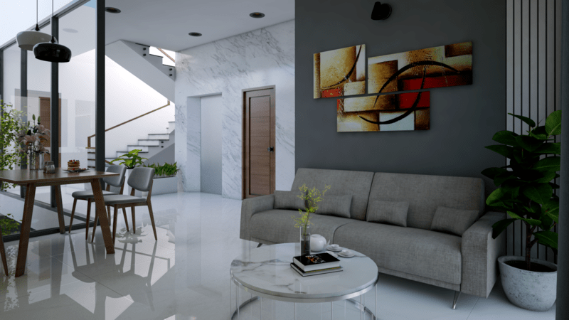 Dự án thiết kế nhà phố 1 trệt 2 lầu cổ điển hình 8