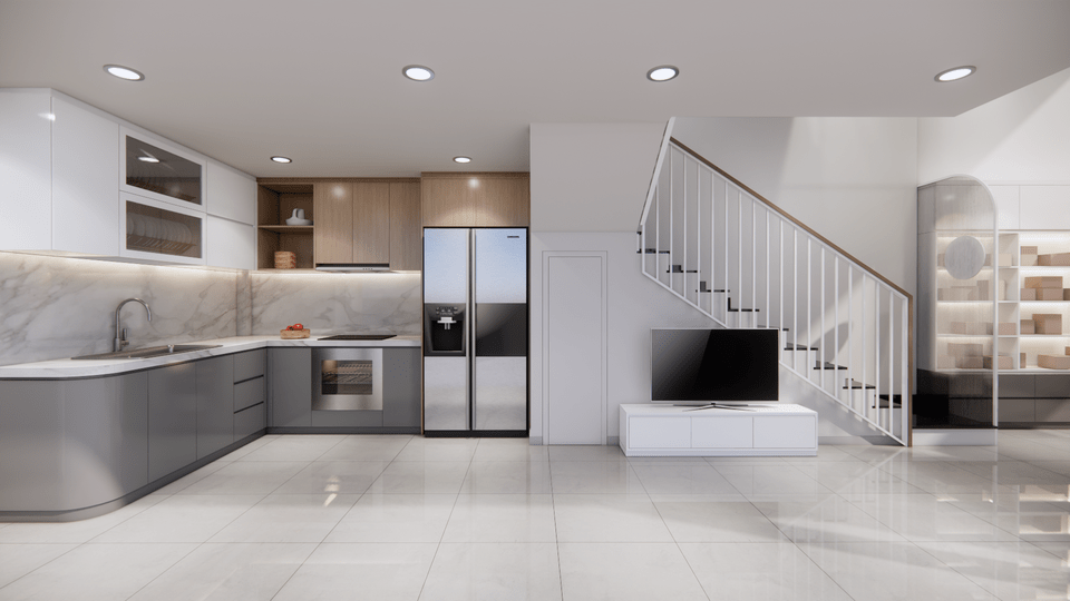 Nhà phố 2 tầng 1 lửng tại quận 8 hình 5