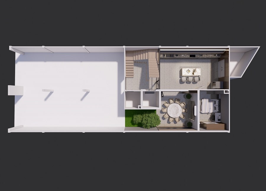 Thiết kế nội thất nhà phố Trường Chinh hình 3