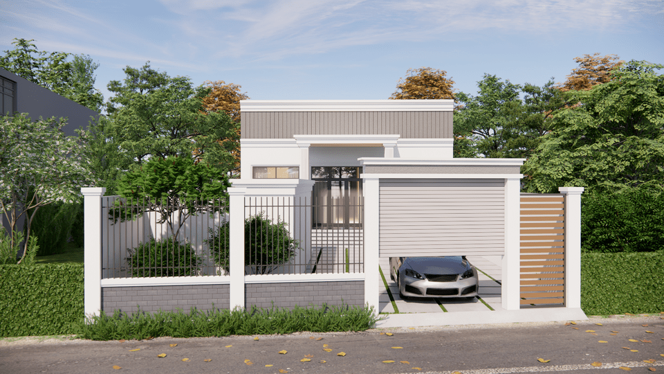 Thiết kế nhà vườn Củ Chi 11x21m2 hình 2