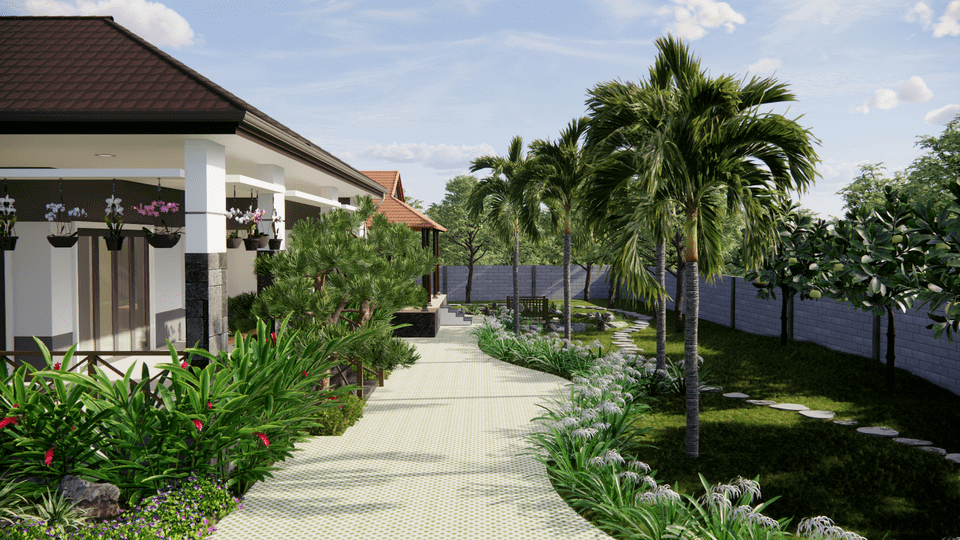 Nhà vườn đất đỏ hình 12