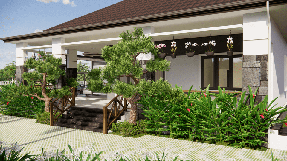 Nhà vườn đất đỏ hình 5