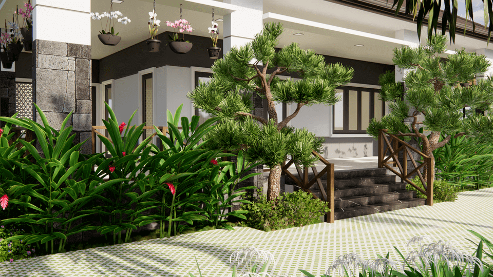 Nhà vườn đất đỏ hình 6