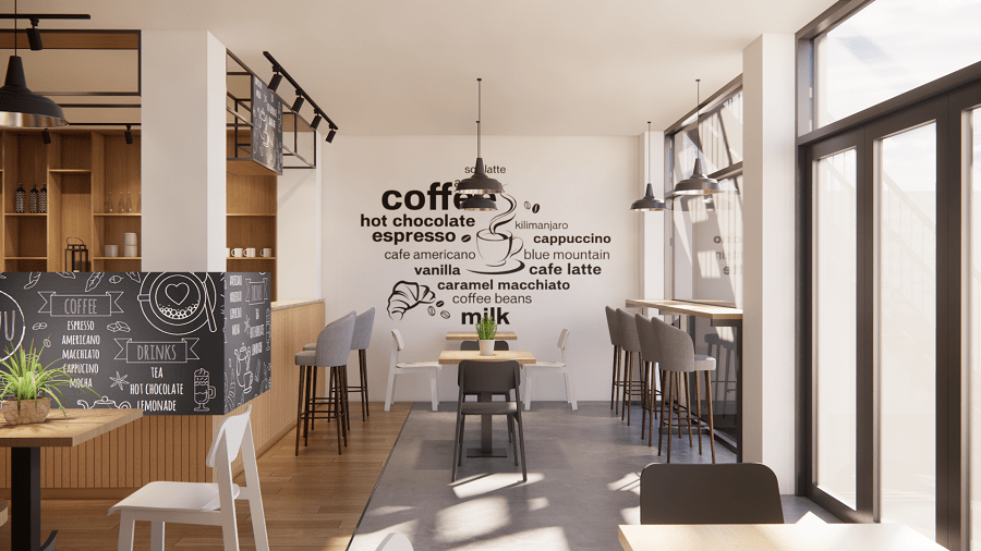 Thiết kế quán cafe quận 6 hình 6