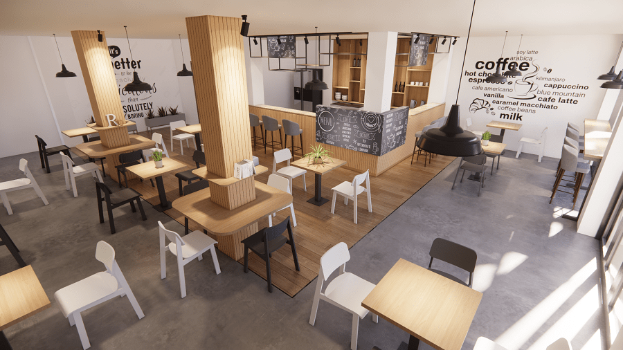 Thiết kế quán cafe quận 6 hình 2