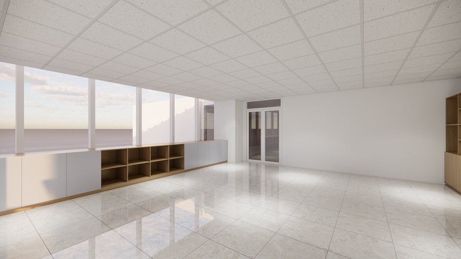 Thiết kế khu giải trí diện tích 600m2 trong tòa nhà văn phòng hình 4