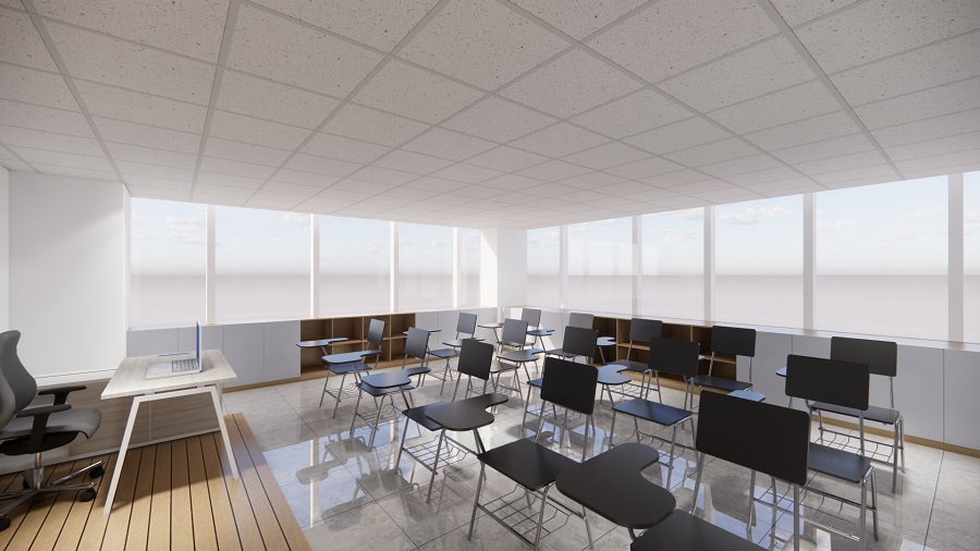 Thiết kế khu giải trí diện tích 600m2 trong tòa nhà văn phòng hình 1