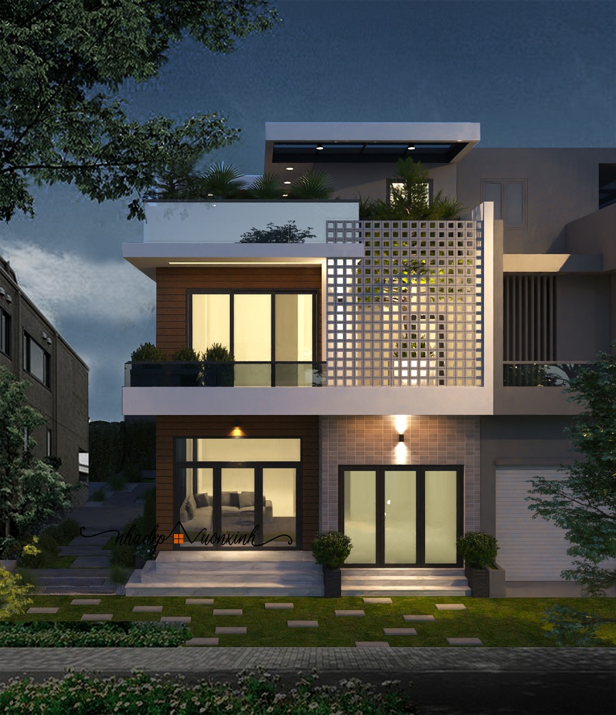 Thiết kế nội ngoại thất dự án Villa Park ngoại thất hình 2