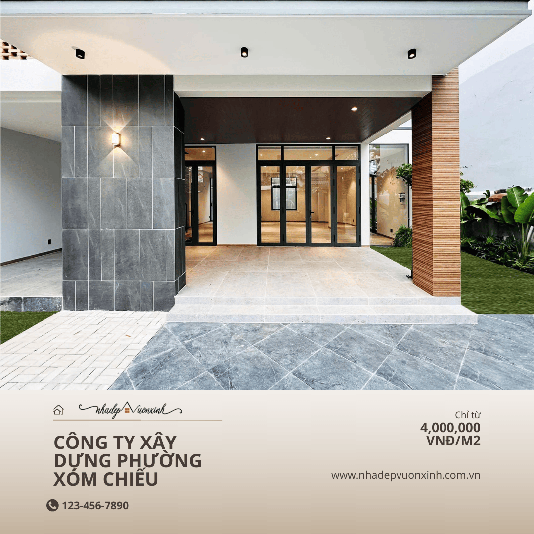 thiết kế xây dựng nhà trọn gói tại phường Xóm Chiếu TPHCM